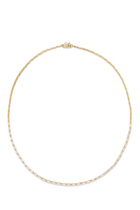 Tennis Necklace, 18K Yellow Gold & Diamond